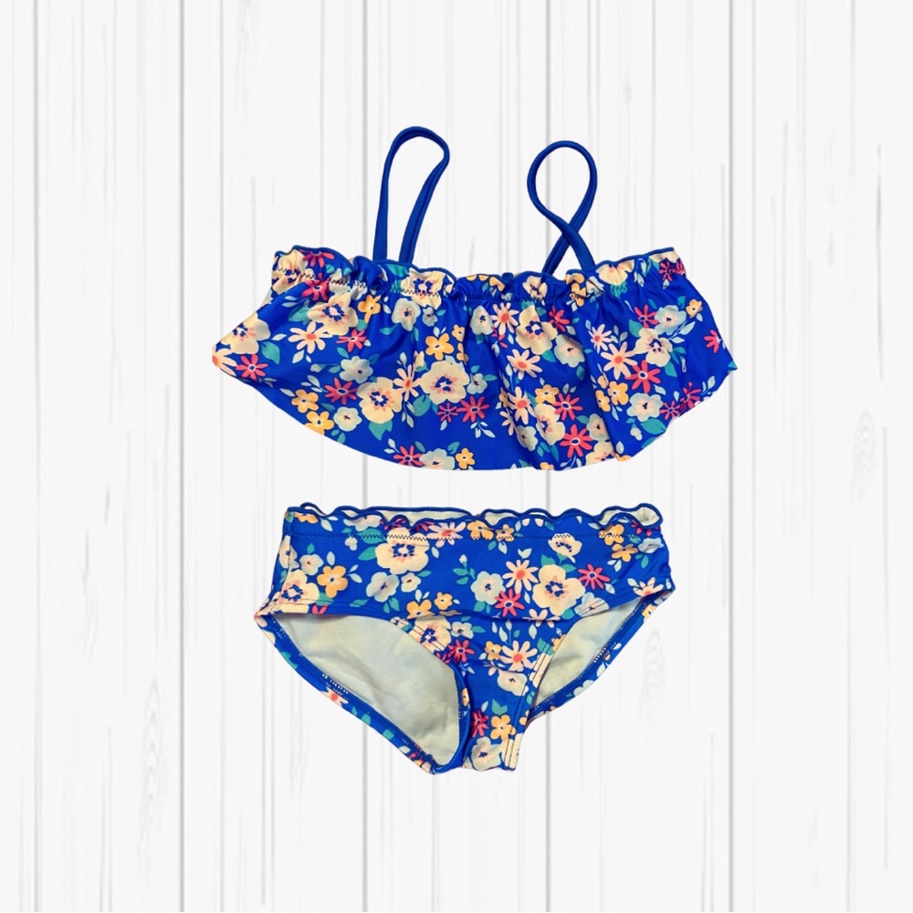 Cat & Jack Blue floral bikini